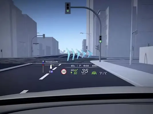 Mercedes-Benz Новий S-Class Проєкційний дисплей MBUX із доповненою реальністю