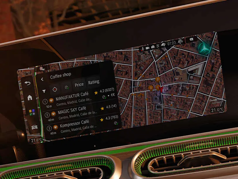 Mercedes-Benz Новий GLE Coupé Навігація з підтримкою мап Google