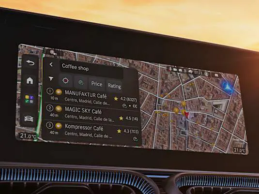 Mercedes-Benz Новий GLE SUV Навігація з підтримкою мап Google